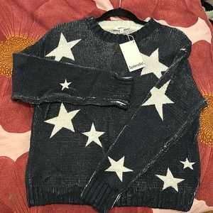 Splendid Knit Sweater - XS - navy/cream